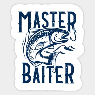 Master Baiter blue print Sticker